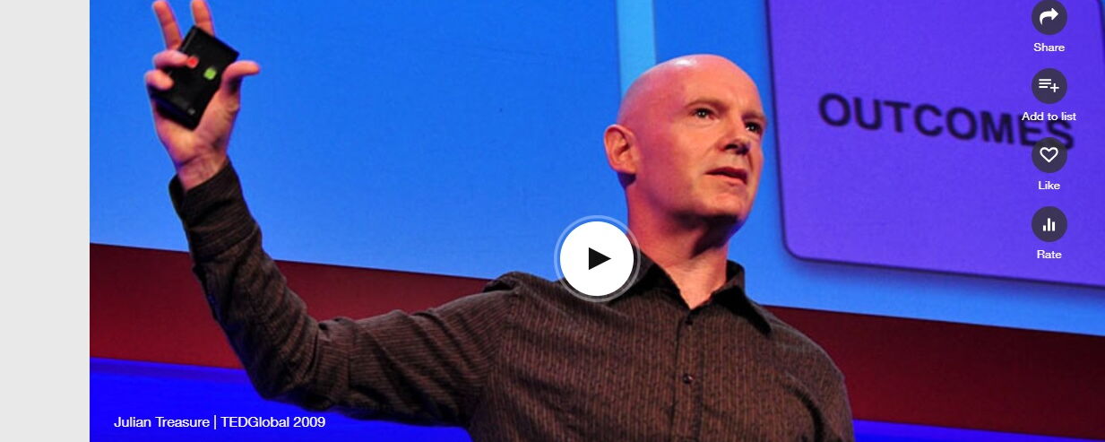 Julian Treasure Delivering a TED Talk on 'The 4 Ways Sound Affects Us' at TEDGlobal 2009