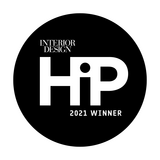 Interior Design 'HiP 2021 Winner' Round Black and White Badge