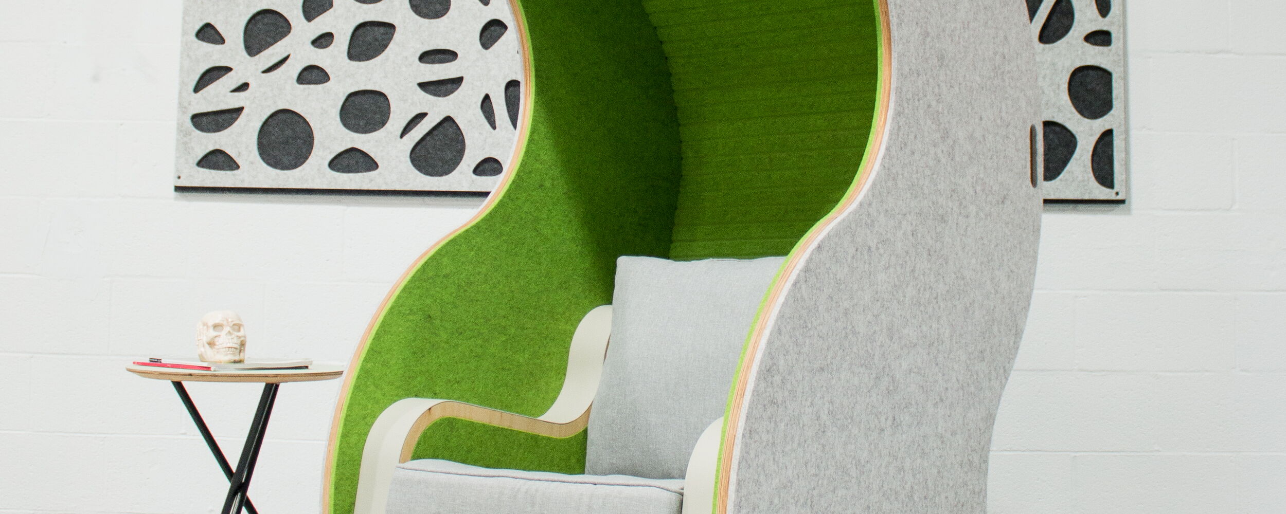 Slade PET acoustical felt chair covering by frasch
