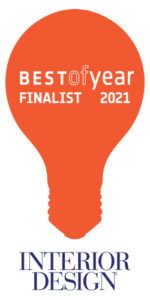 Best of Year Finalist 2021 Interior Design Award Featuring a Light Bulb Icon