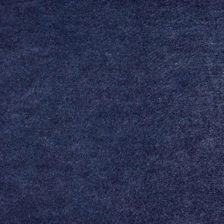 Close-Up Image of Dark Blue Felt Fabric Texture