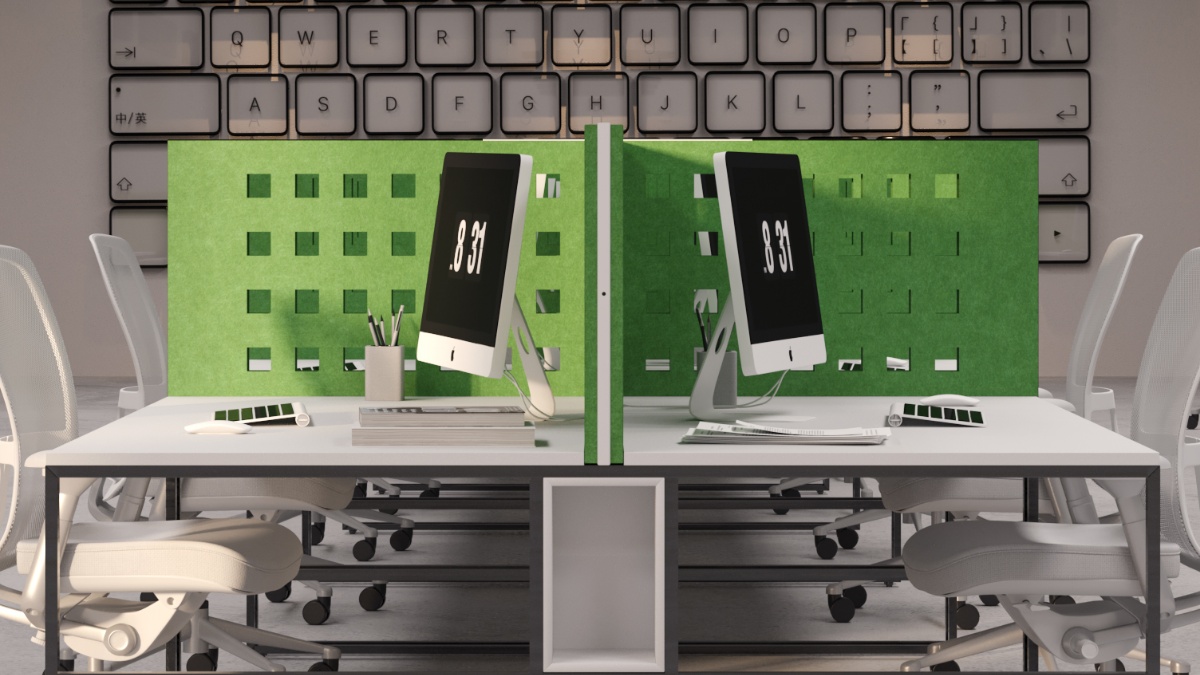 Pc Divider Computer Lab | School Render | Frasch - Open Office Noise Control ...